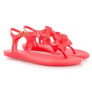 Melissa solar garden orange jelly sandals size 9 nwt